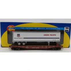 Trains|Athearn 92071 HO Union Pacific 50' Flatcar w/45' Trailer #53471 - Model Train Junction: Quality Parts and Art Supplies