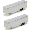 Trains|Athearn 27958 HO UPSZ W/Yellow Stripe 40' Parcel Trailer (Pack of 2) - Model Train Junction: Quality Parts and Art Supplies