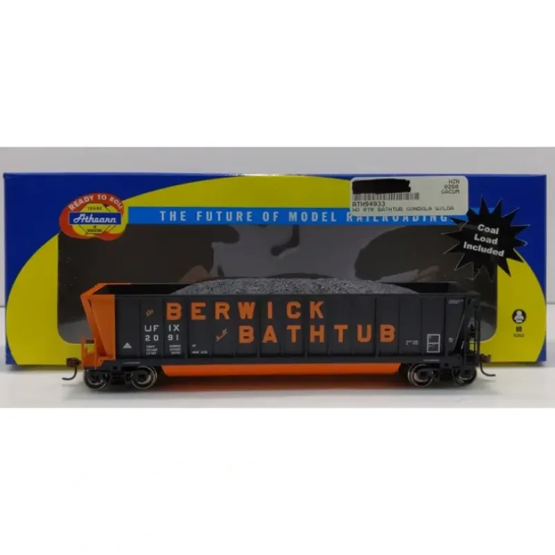 Trains|Athearn 94933 HO Utility Fuels Berkwick RTR Bathtub Gondola w/Load #2091 - Model Train Junction: Quality Parts and Art Supplies