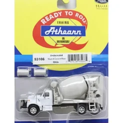 Trains|Athearn 93166 HO White Undecorated Mack B Cement Mixer Truck Ready To Roll - Model Train Junction: Quality Parts and Art Supplies