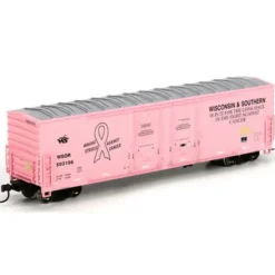 Trains|Athearn 91287 HO WSOR/Breast Cancer 50' Evans DD Plug Boxcar - RTR - Model Train Junction: Quality Parts and Art Supplies