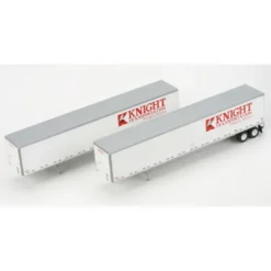Trains|Athearn 28403 Knight 53' Wabash Duraplate Trailers #1 (Set of 2) - Model Train Junction: Quality Parts and Art Supplies