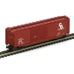 Trains|Athearn 14145 N Chesapeake and Ohio 50' PS-1 Double Door Brown Boxcar #28016 - Model Train Junction: Quality Parts and Art Supplies