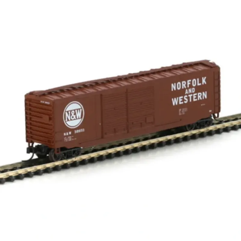Trains|Athearn 14151 N Norfolk & Western 50' PS-1 Double Door Brown Boxcar #318650 - Model Train Junction: Quality Parts and Art Supplies