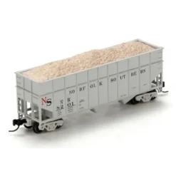 Trains|Athearn 22010 N Norfolk Southern 40' Wood Chip Hopper with Load #8201 - Model Train Junction: Quality Parts and Art Supplies