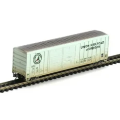 Trains|Athearn 17194 N Union Railroad of Oregon 50' FMC Double Door Box/Weathered #2 - Model Train Junction: Quality Parts and Art Supplies