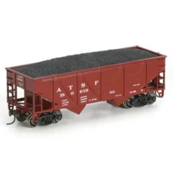 Trains|Athearn 70787 Santa Fe 34' Ribbed Hopper w/Coal Load #180619 - Model Train Junction: Quality Parts and Art Supplies