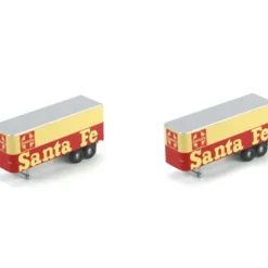 Trains|Athearn 92476 Santa Fe Two 25' Trailers (#F3208 & F3245) - Model Train Junction: Quality Parts and Art Supplies