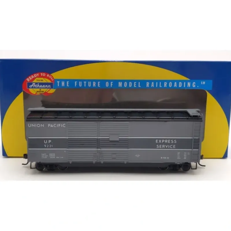 Trains|Athearn 70886 UP/Two Tone Gray 40' Double Door Boxcar #9221 - Model Train Junction: Quality Parts and Art Supplies
