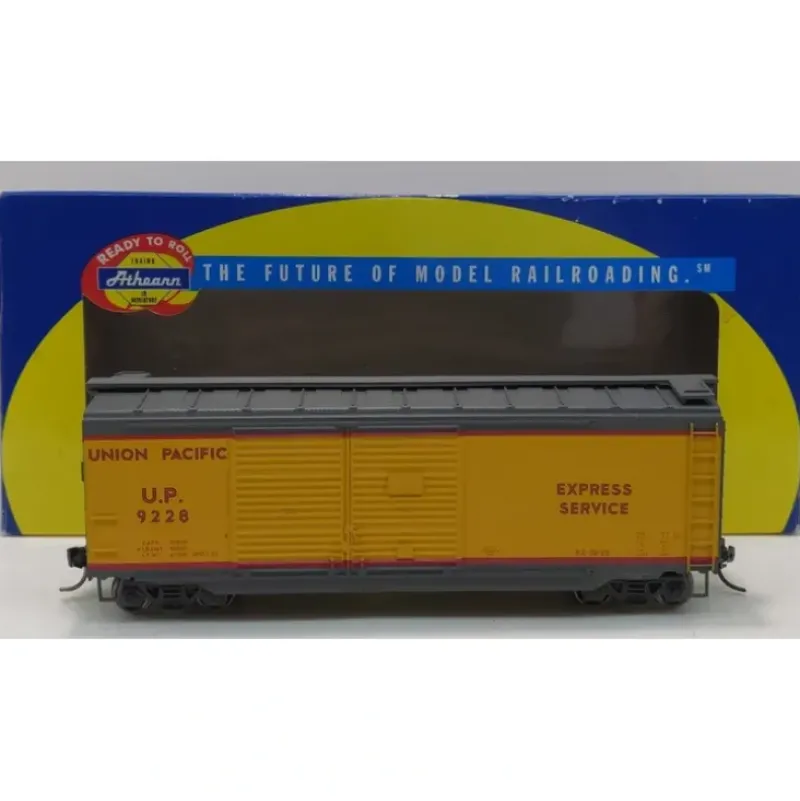 Trains|Athearn 70888 UP/Yellow & Gray 40' Double Door Boxcar #9228 - Model Train Junction: Quality Parts and Art Supplies