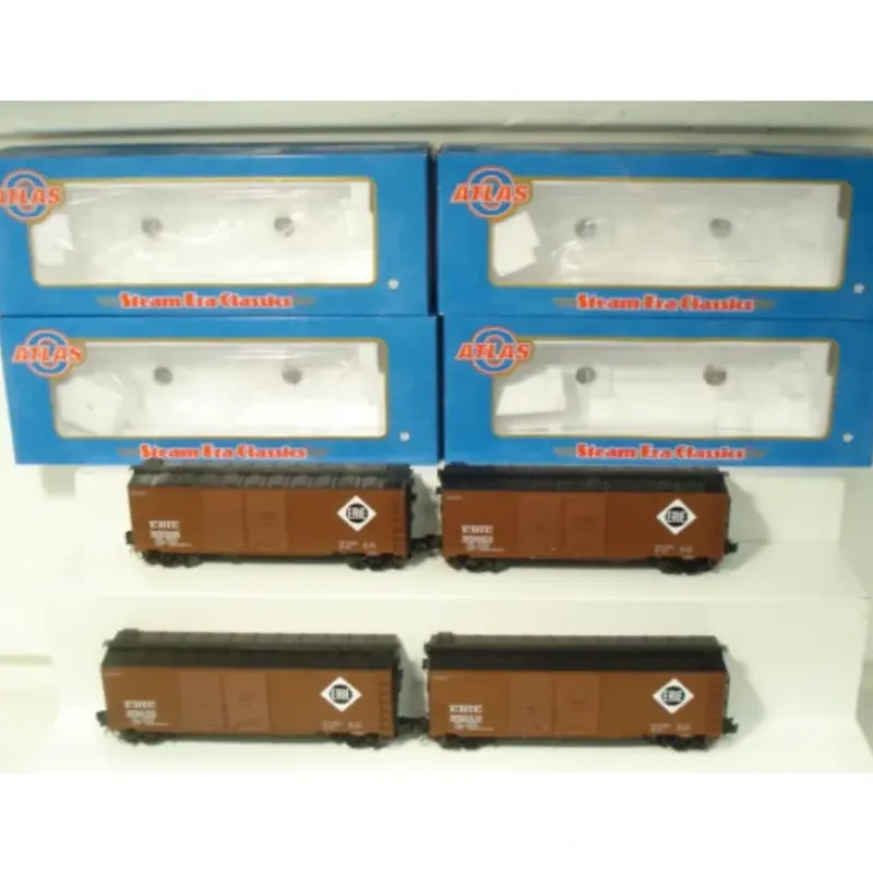 Trains|Atlas 8712 3 Rail Erie AAR Double Door Boxcar Set - Model Train Junction: Quality Parts and Art Supplies