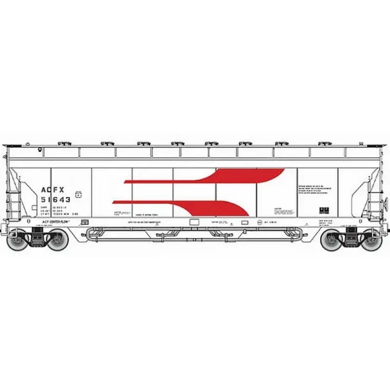 Trains|Atlas 50000619 ACF CF Hopper Red Venturi 51643 N - Model Train Junction: Quality Parts and Art Supplies