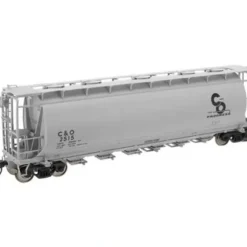 Trains|Atlas 20000541 C&O 6-Bay Cylindrical Hopper #2512 - Model Train Junction: Quality Parts and Art Supplies