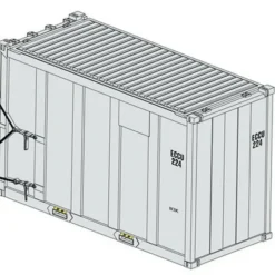 Trains|Atlas 20000656 ECCU 20' Hi-Cube MSW Trash Containers (4) - Model Train Junction: Quality Parts and Art Supplies