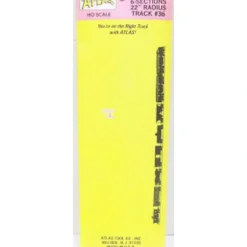 Trains|Atlas 36 HO 22' Radius Curve Track (Pack of 6) - Model Train Junction: Quality Parts and Art Supplies