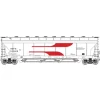 Trains|Atlas 20001077 HO ACF 4-Bay Centerflow Covered Hopper - Red Venturi #51643 - Model Train Junction: Quality Parts and Art Supplies