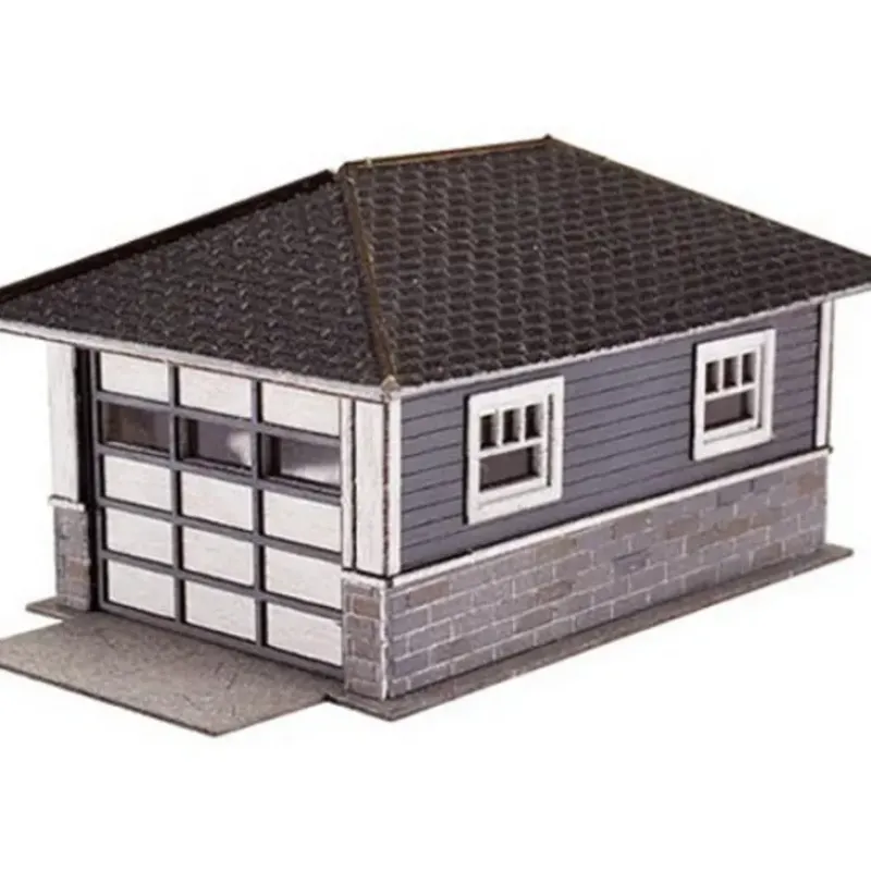 Trains|Atlas 730 HO Barb's Bungalow Wooden Garage Kit (2) - Model Train Junction: Quality Parts and Art Supplies