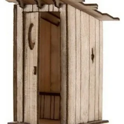 Trains|Atlas 4001008 HO Laser Cut KIT Outhouse - Model Train Junction: Quality Parts and Art Supplies