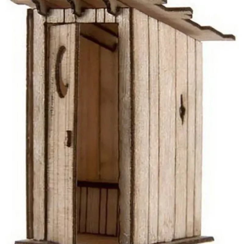 Trains|Atlas 4001008 HO Laser Cut KIT Outhouse - Model Train Junction: Quality Parts and Art Supplies