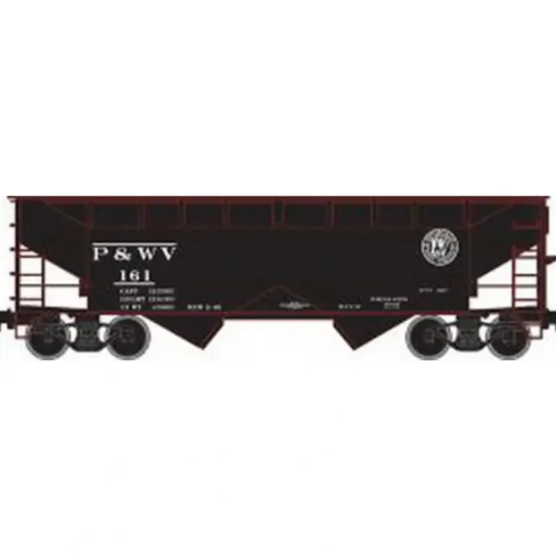 Trains|Atlas 20000994 HO Pittsburgh & West Virginia Trainman 2-Bay Offset Hopper #112 - Model Train Junction: Quality Parts and Art Supplies