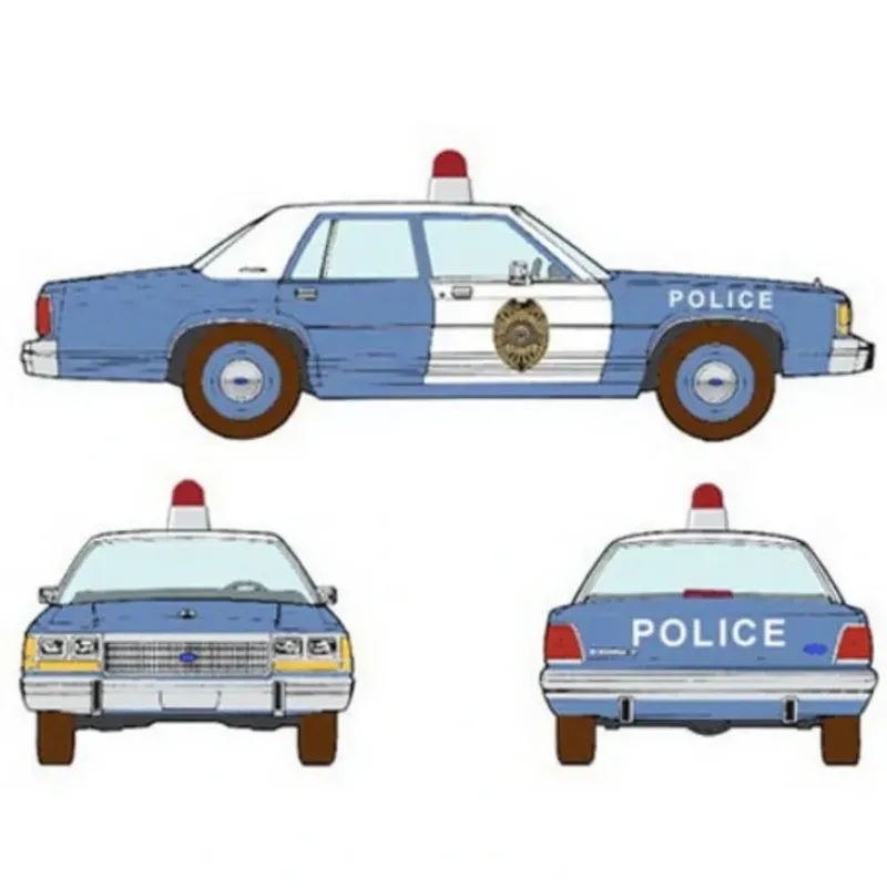 Trains|Atlas 99087200 HO Police 1970 Ford Custom - Model Train Junction: Quality Parts and Art Supplies