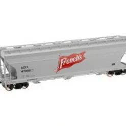 Trains|Atlas 20000637 HO RTR ACF 4650 Centerflow Hopper, French's #47109 - Model Train Junction: Quality Parts and Art Supplies