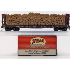 Trains|Atlas 1606-5 HO Santa Fe 42' Pulpwood Flat Car Road # 92900 - Model Train Junction: Quality Parts and Art Supplies
