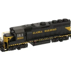 Trains|Atlas 10000349 HO Scale Alaska GP40-2 Powered Diesel Locomotive #3000 - Model Train Junction: Quality Parts and Art Supplies