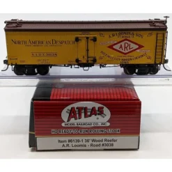 Trains|Atlas 61391 HO Scale A.R.Loomis 36'Wood Reefer Car #3038 - Model Train Junction: Quality Parts and Art Supplies