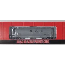 Trains|Atlas 1931-02 HO Scale Baltimore & Ohio 3-Bay Cylindrical Hopper Car #837537 - Model Train Junction: Quality Parts and Art Supplies