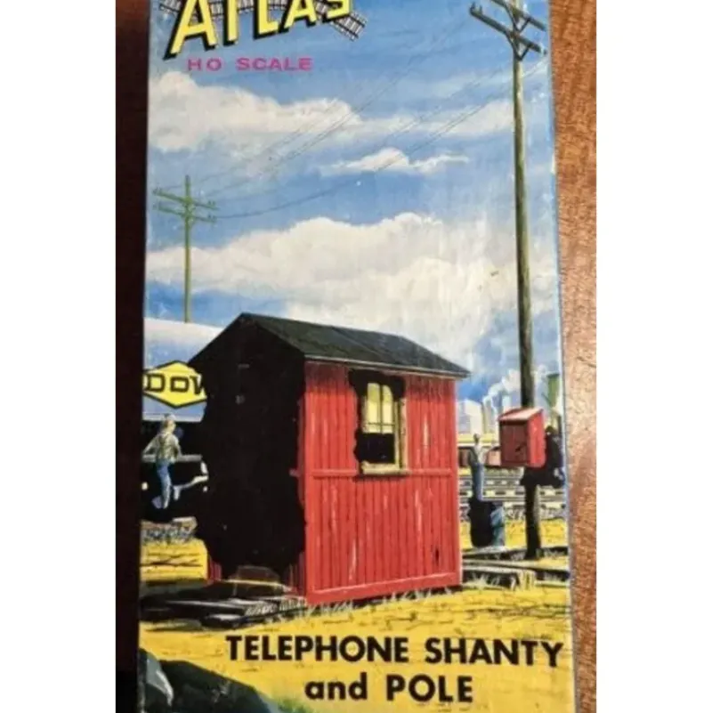Trains|Atlas 705-75 HO Scale Telephone Shanty & Poles Building Kit - Model Train Junction: Quality Parts and Art Supplies