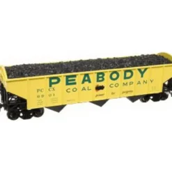Trains|Atlas 20000973 HO Trainman 70-Ton 3-Bay Hopper, Peabody Coal (3) - Model Train Junction: Quality Parts and Art Supplies