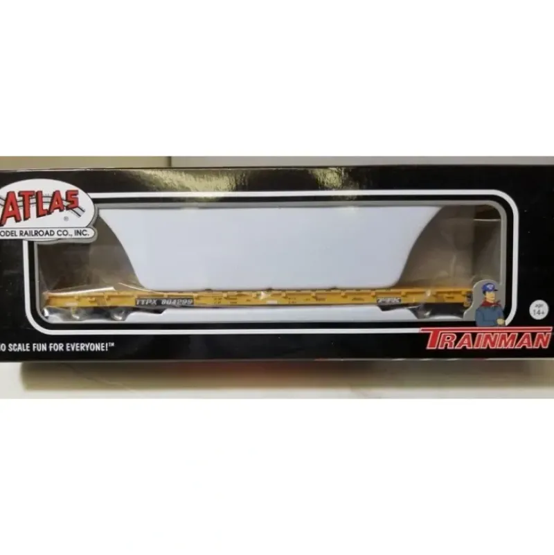 Trains|Atlas 20006446 HO TTX TM 68' Bulkhead Flat Car #804299 LN/Box - Model Train Junction: Quality Parts and Art Supplies