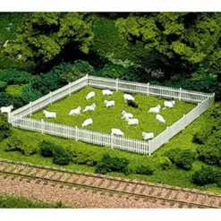 Trains|Atlas 776 HO White 72" Plastic Picket Fence W/Gate Building Kit - Model Train Junction: Quality Parts and Art Supplies