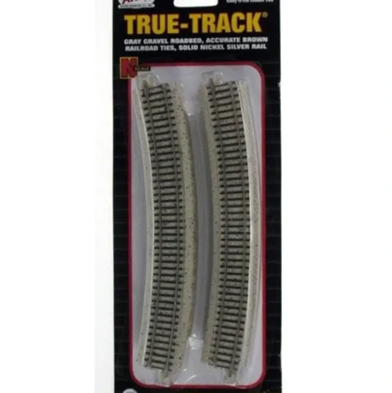 Trains|Atlas 2416 N Code 65 15-1/2" Radius 22.5 Curved True-Track (Pack of 8) - Model Train Junction: Quality Parts and Art Supplies