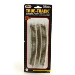 Trains|Atlas 2414 N Code 65 14" Radius 22.5 Curved True-Track (Pack of 8) - Model Train Junction: Quality Parts and Art Supplies