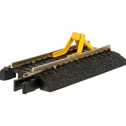 Trains|Atlas 2426 N Code 65 2" Straight True-Track with Brown Bumper (Pack of 2) - Model Train Junction: Quality Parts and Art Supplies