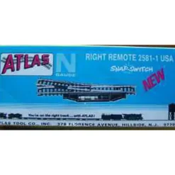 Trains|Atlas 2581 N Right Hand Remote Snap Switch Turnout - Model Train Junction: Quality Parts and Art Supplies