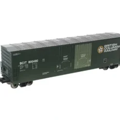 Trains|Atlas 50000038 N Scale BC Rail 53' Plugdoor Boxcar #800539 - Model Train Junction: Quality Parts and Art Supplies