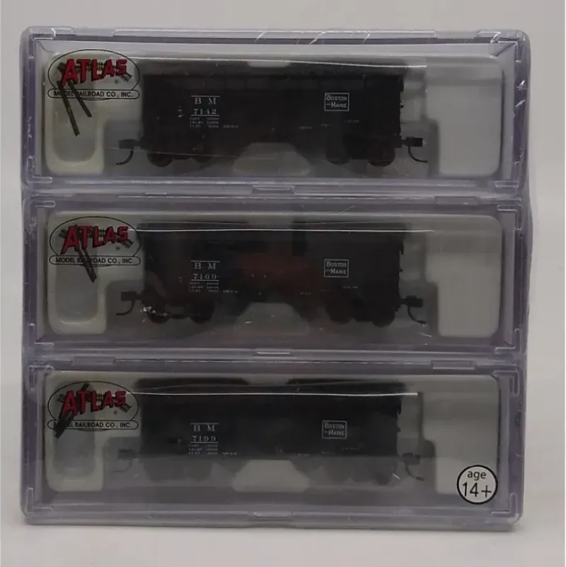 Trains|Atlas 5616 N Scale Boston & Maine 2-Bay Offset Hopper Set (3 Cars) - Model Train Junction: Quality Parts and Art Supplies