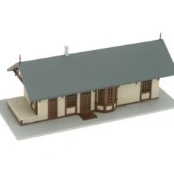 Trains|Atlas 28491 N Scale Built Up Tan Marywood Station w/Brown Shutters - Model Train Junction: Quality Parts and Art Supplies