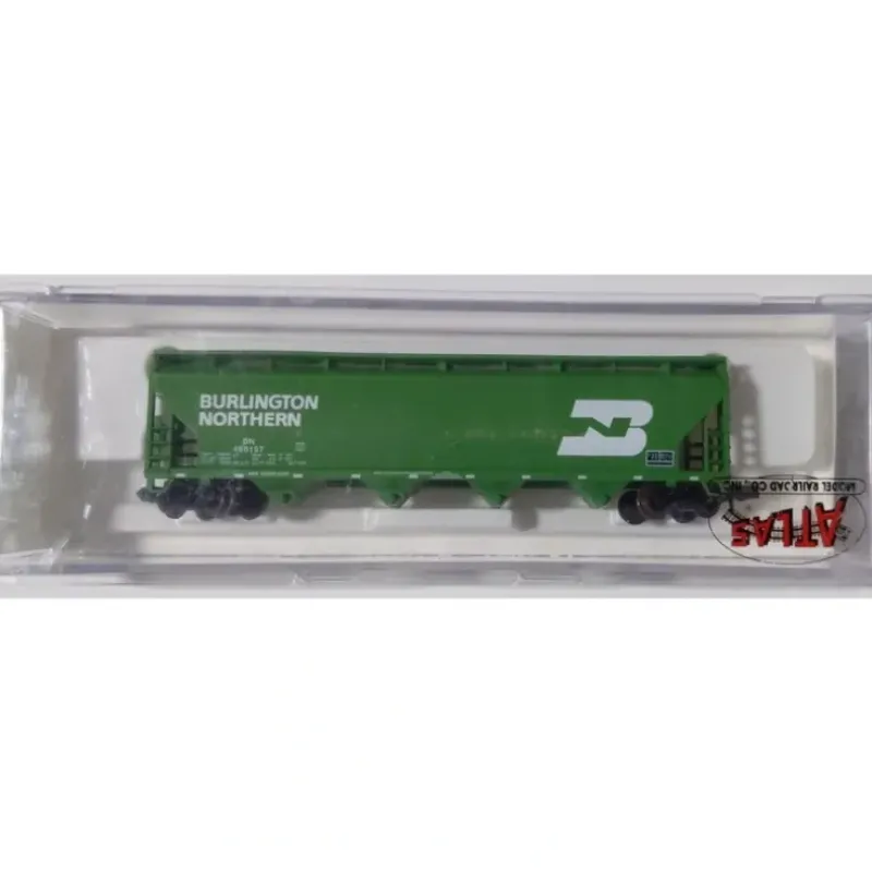 Trains|Atlas 3951 N Scale Burlington Northern ACF 4-Bay Centerflow Hopper #460197 LN/Box - Model Train Junction: Quality Parts and Art Supplies
