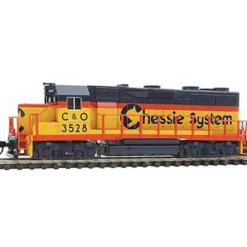 Trains|Atlas 46184 N Scale C&O Chessie Classic GP35 Diesel Locomotive #3528 w/DCC - Model Train Junction: Quality Parts and Art Supplies