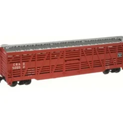 Trains|Atlas 35431 N Scale CB&Q 50' Stock Car #50565 - Model Train Junction: Quality Parts and Art Supplies