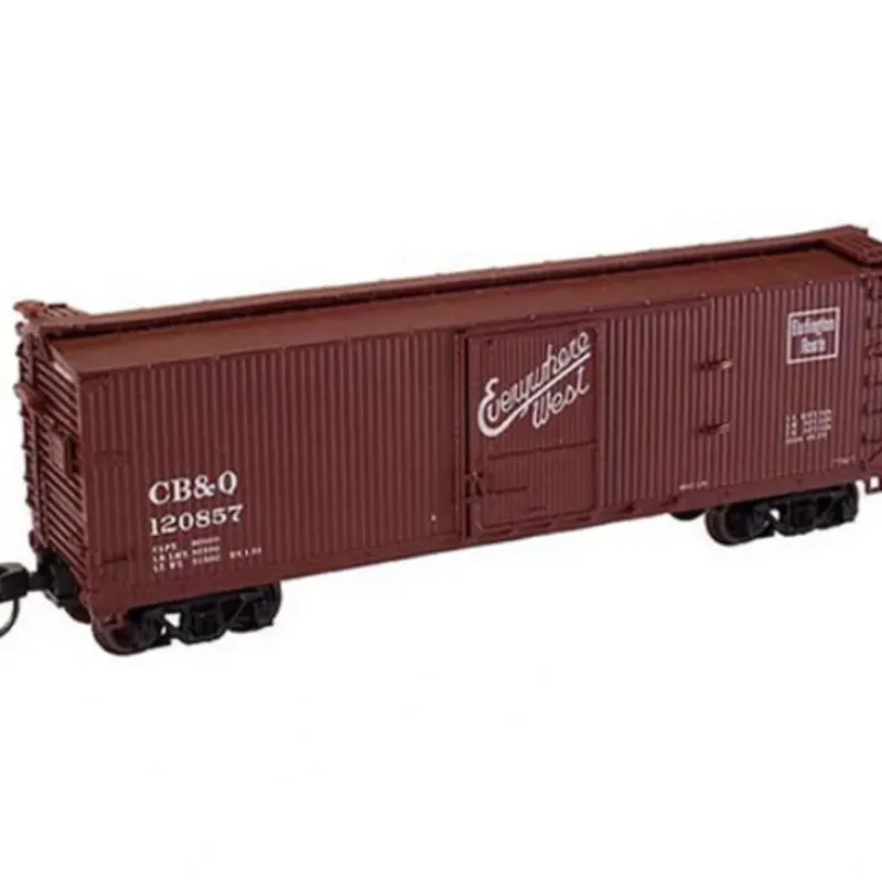 Trains|Atlas 45712 N Scale CB&Q USRA Wood Boxcar #1 - Model Train Junction: Quality Parts and Art Supplies
