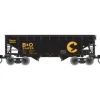 Trains|Atlas 40828 N Scale Chessie 2-Bay Offset Hopper #235200 - Model Train Junction: Quality Parts and Art Supplies