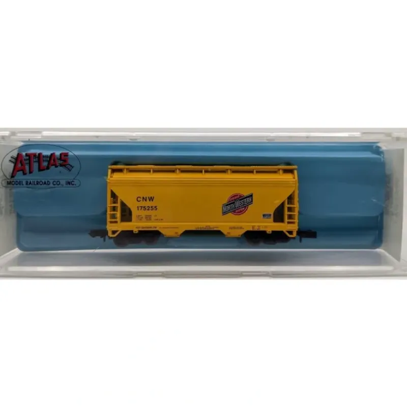 Trains|Atlas 3913 N Scale Chicago & Northwestern ACF 2-Bay Centerflow Hopper #175255 LN/Box - Model Train Junction: Quality Parts and Art Supplies