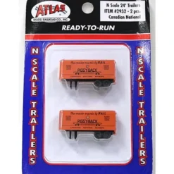 Trains|Atlas 2932 N Scale CN 24' Trailers - Model Train Junction: Quality Parts and Art Supplies