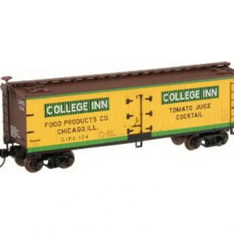 Trains|Atlas 41530 N Scale College Inn 40' Wood Reefer #104 - Model Train Junction: Quality Parts and Art Supplies
