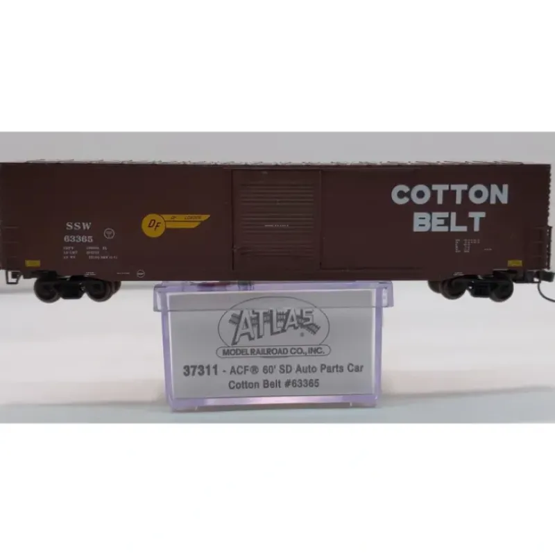 Trains|Atlas 37311 N Scale Cotton Belt 60' SD Autoparts Car #63365 - Model Train Junction: Quality Parts and Art Supplies